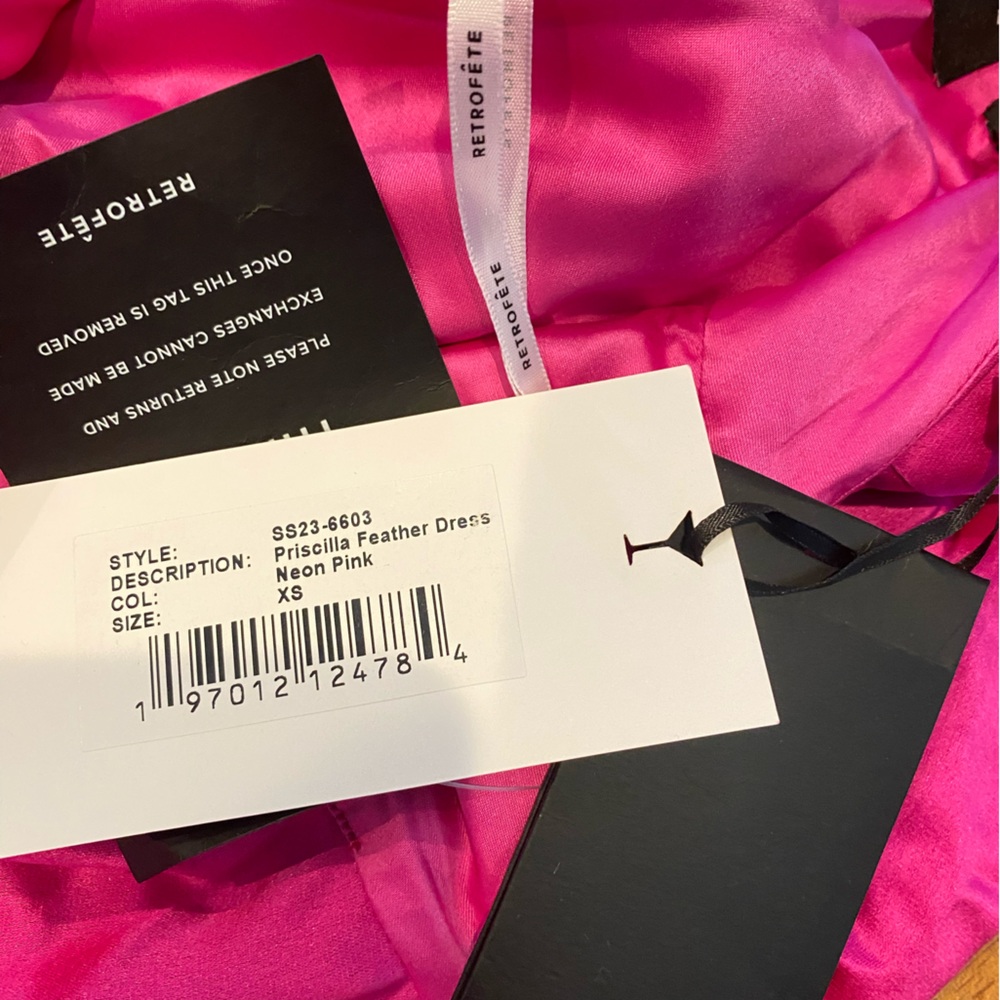 $795 NWT Retrofête PRISCILLA FEATHER DRESS - Picture 6 of 7